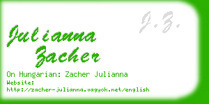 julianna zacher business card